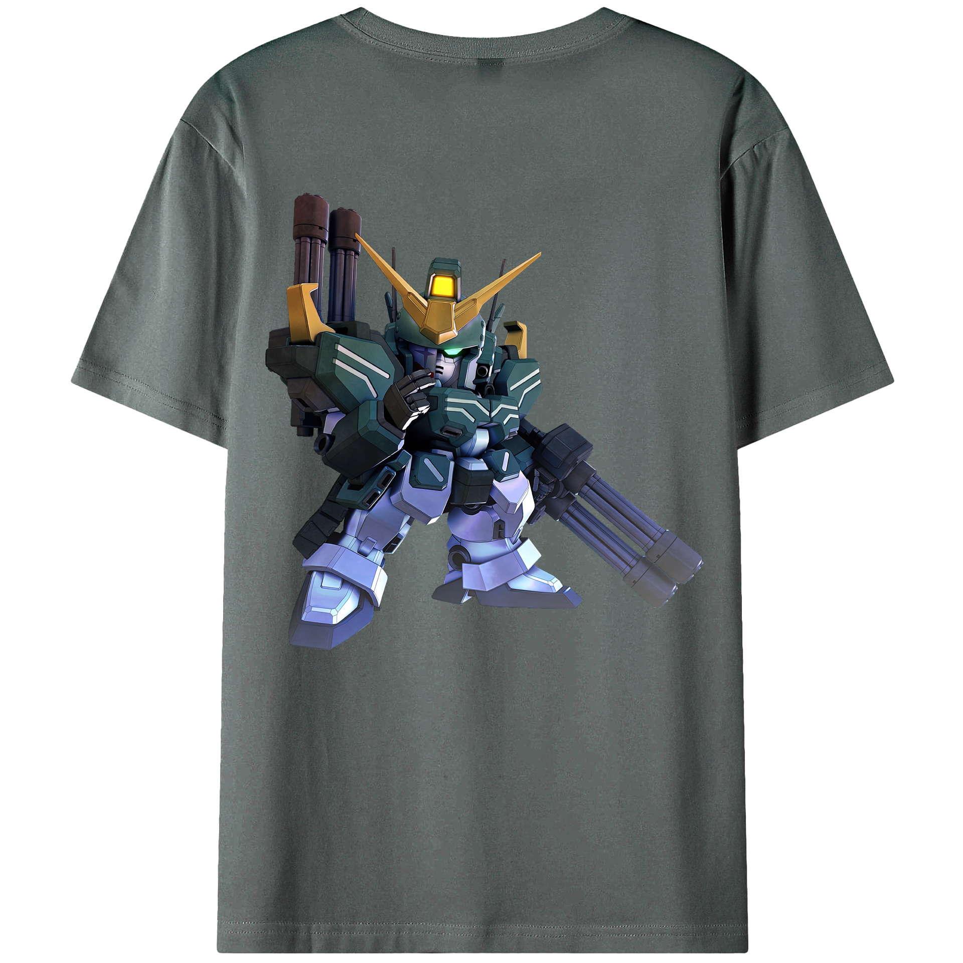 （画像用） 機動戦士ガンダム Mobile Suit Gundam 綿100％ メンズ半袖Tシャツ（バックプリント） 通気性